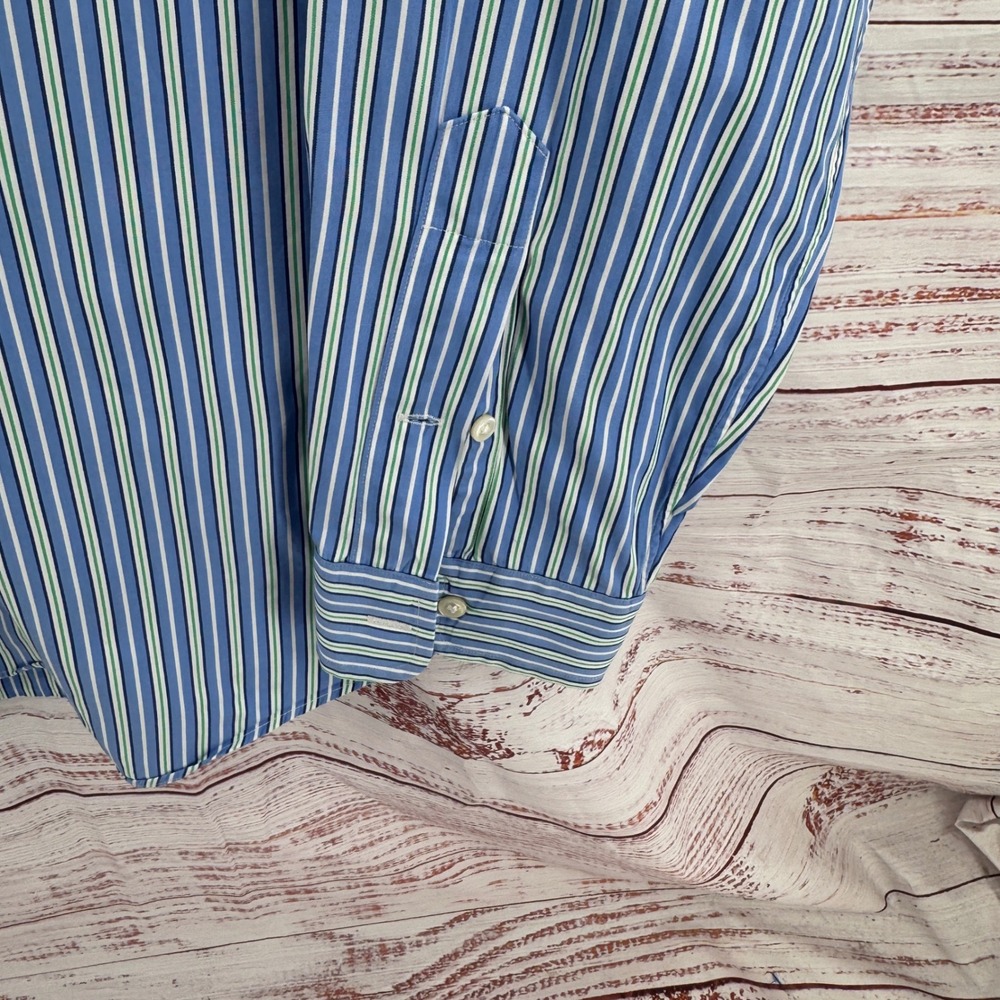 Ralph Lauren Shirt Mens Large Custom Fit Striped Button Down Long Sleeve Preppy - Picture 4 of 8